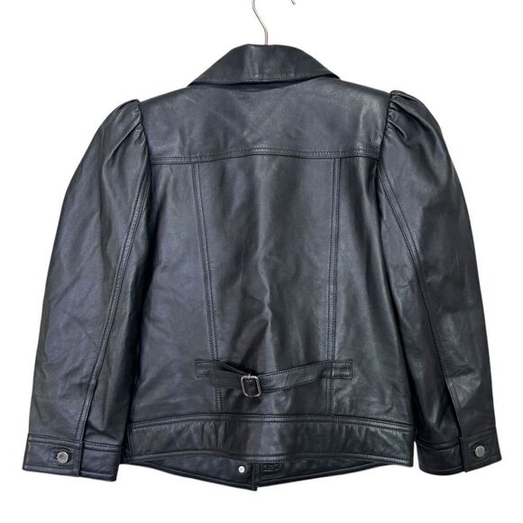 NEW Retrofete Ada Leather Cropped Jacket Black Size XS - Picture 7 of 11